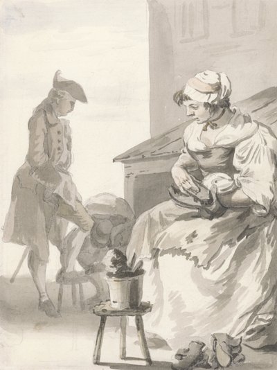 London Cries: Schuhputzer, ca. 1759 von Paul Sandby
